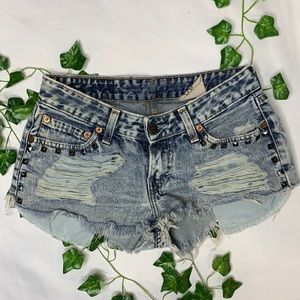 Levi’s Furst of a Kind Denim Studded Shorts
